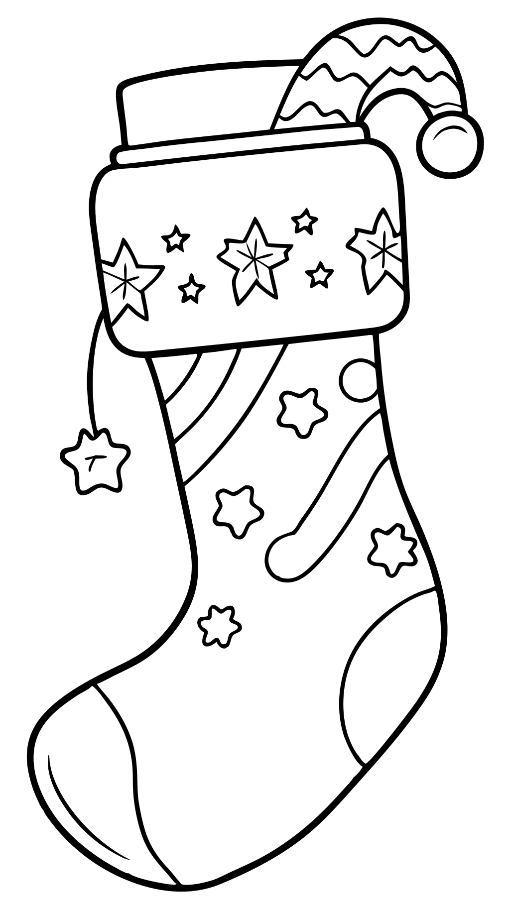 stocking printable coloring pages